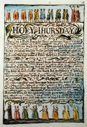 Holy Thursday, plaque 10 (Bentley 19) de Songs of Innocence and of Experience (Bentley Copy L) 1789-94